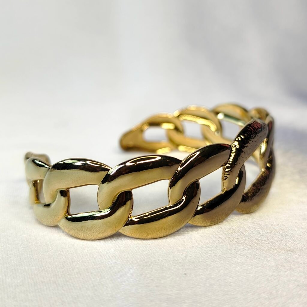 Chunky Chain Link Cuff Bracelet for Women