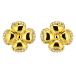 Gold-Tone-Flower-Stud-Earrings-with-Crystal-Accents