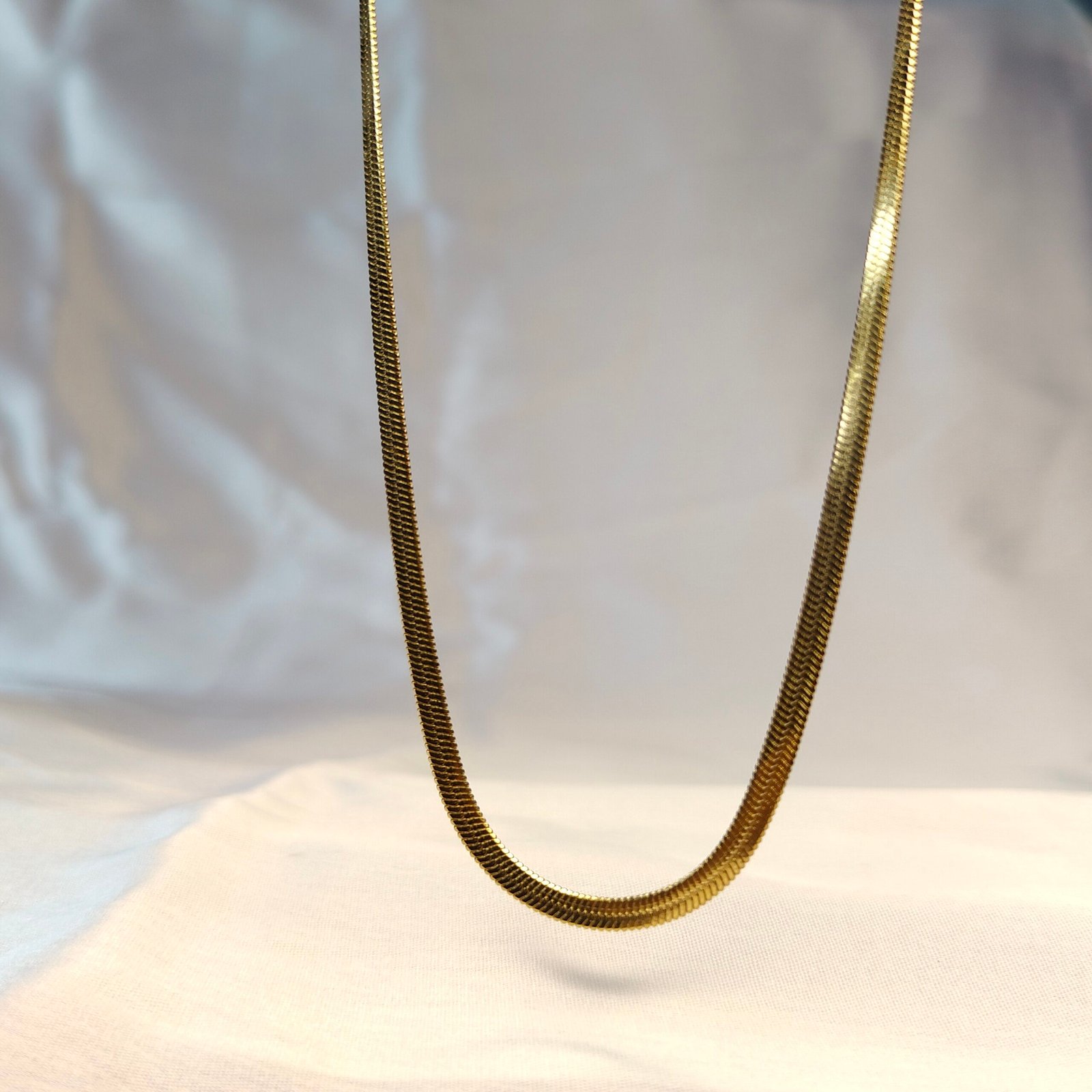 Jevaya Classic 18K Gold Plated Snake Chain Necklace – Minimalist Daily Wear Jewellery - Image 3