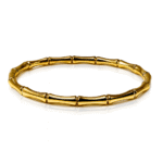 Jevaya 18K Gold Plated Bamboo Design Anti-Tarnish Bracelet for Women