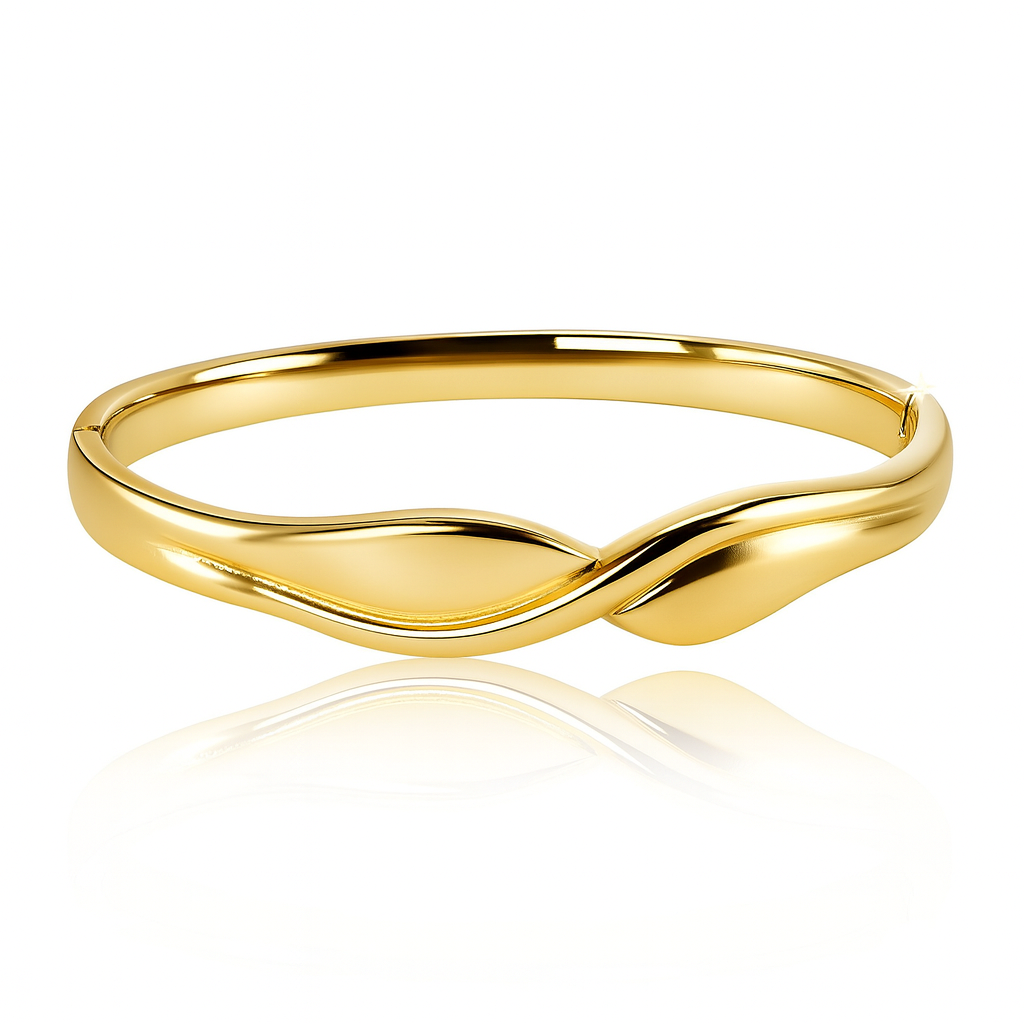 Jevaya 18K Gold Plated Twisted Design Anti-Tarnish Bracelet for Women – Elegant & Durable Jewelry