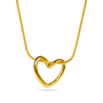 Jevaya Elegant Gold Plated Premium Anti - Tarnish Heart Pendant Necklace for Women