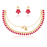 gold-plated-necklace-set-with-matching-earrings-set