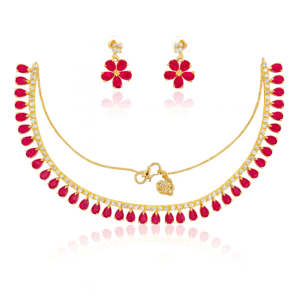 gold-plated-necklace-set-with-matching-earrings-set