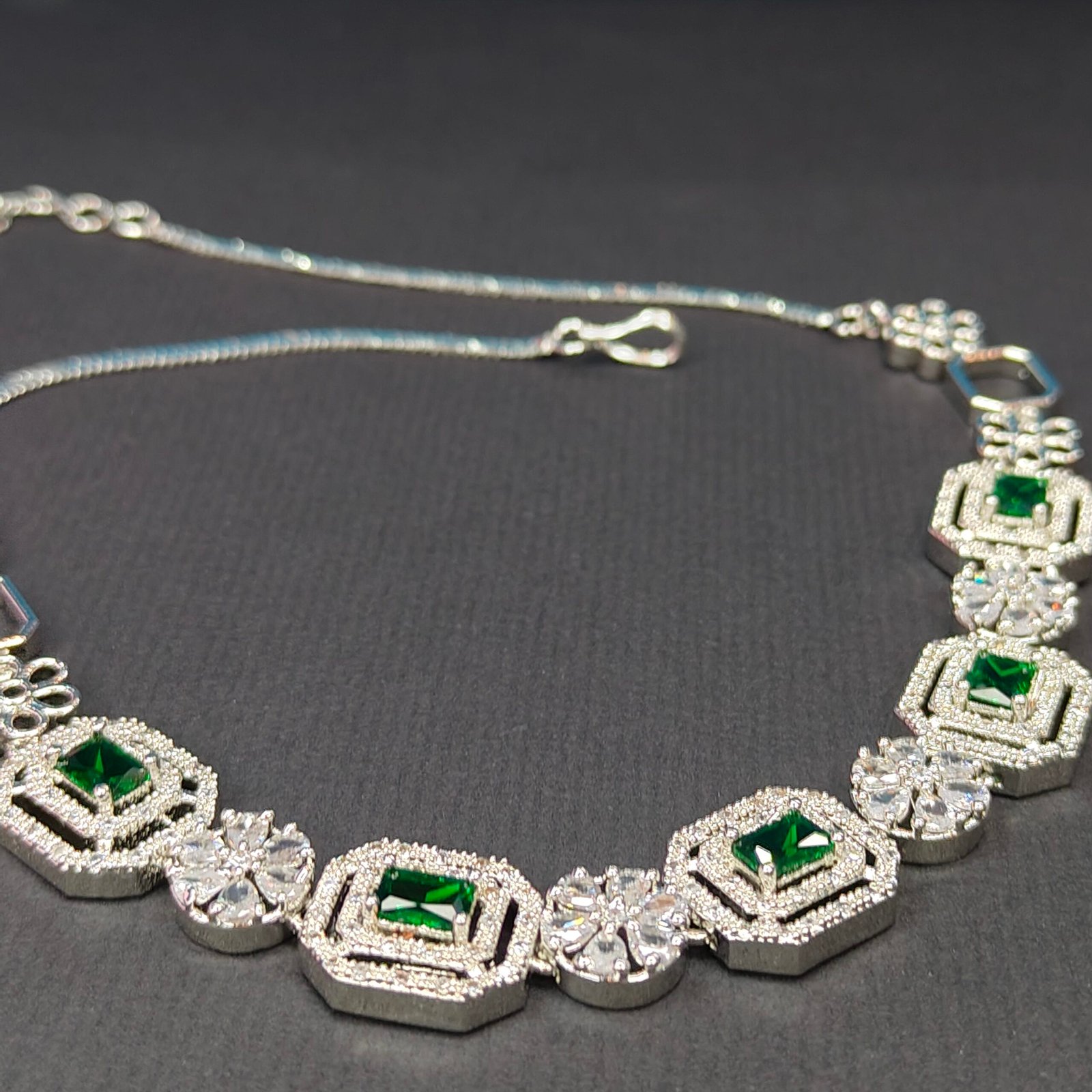 Jevaya Royal Sapphire Square-Cut Necklace Set - Image 6