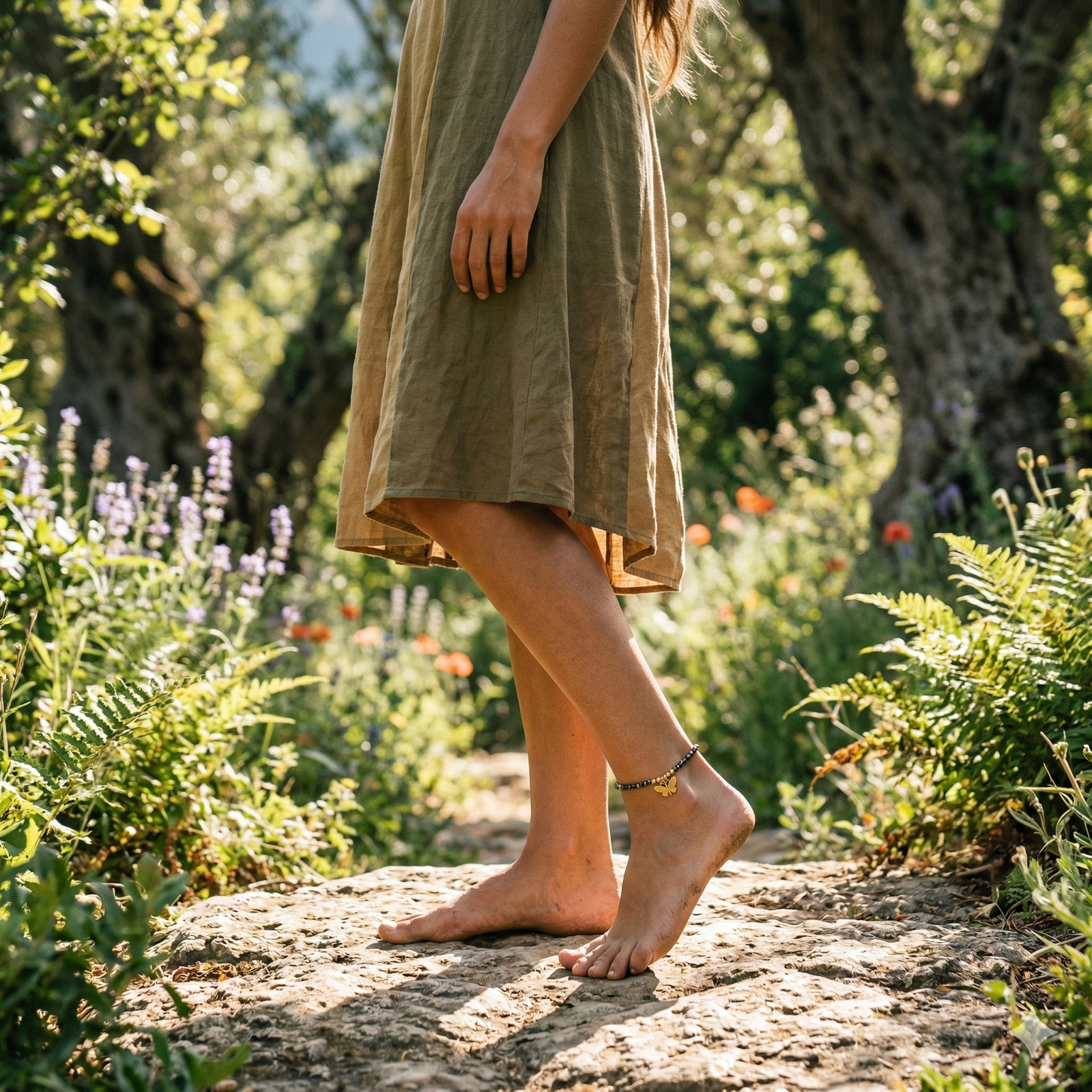 Jevaya Elegant Black Crystal & Gold Butterfly Anklet for Women & Girl | Adjustable Designer Payal - Image 5